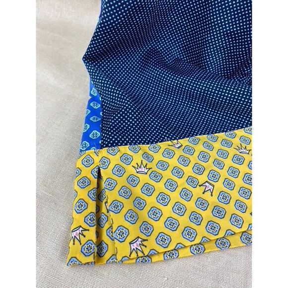 Aerie Blue Satin Boho Print Lounge Pant Comfort Smocked Waist Women's Medium - Picture 3 of 8